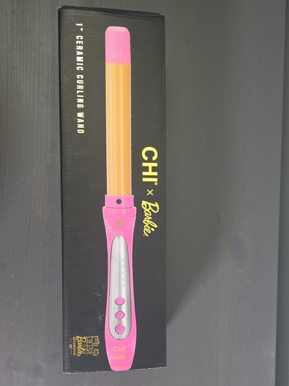 CHI x Barbie Pink & Gold Ceramic Curling Wand 1" NIB